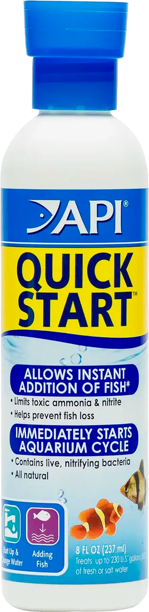 Front of API Quick Start Aquarium Water Conditioner 8-oz