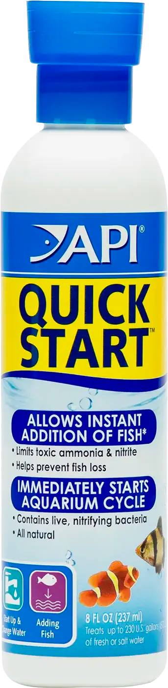 Front of API Quick Start Aquarium Water Conditioner 8-oz
