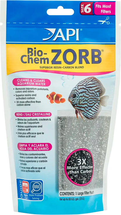 Front of API Bio-Chem Zorb Aquarium Filter Media