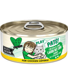 Weruva B.F.F. PLAY Paté Chicken & Lamb Laugh Out Loud Dinner in a Hydrating Purée Wet Cat Food 5.5-oz