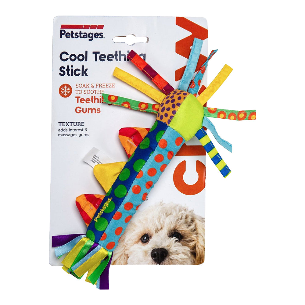 Front of Petstages Cool Teething Multicolor Stick Dog Toy