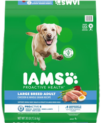IAMS High Protein Large Breed Adult Dry Dog Food Real Chicken 30-lb