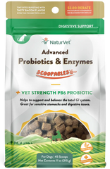NaturVet Scoopables Advanced Probiotics & Enzymes for Dogs 45 Count 11-oz