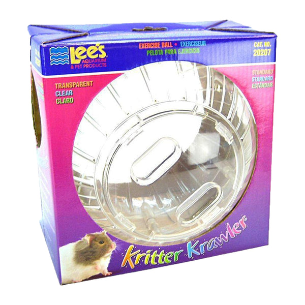 Front of Lee's Aquarium & Pet Products Kritter Krawler Clear View-Thru Running Ball Standard