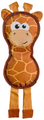 Outward Hound Fire Biterz Giraffe Firehose Plush Dog Toy Brown Medium