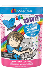 Weruva B.F.F. OMG Tuna & Chicken Charm Me Dinner in Gravy Wet Cat Food Pouches 3-oz