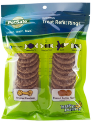 Busy Buddy Dog Treat Refill Rings Original Rawhide & Peanut Butter Variety Pack Size B 6.6-oz