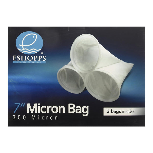 Eshopps 300 Micron Round Filter Sock White 7-in 3 Count