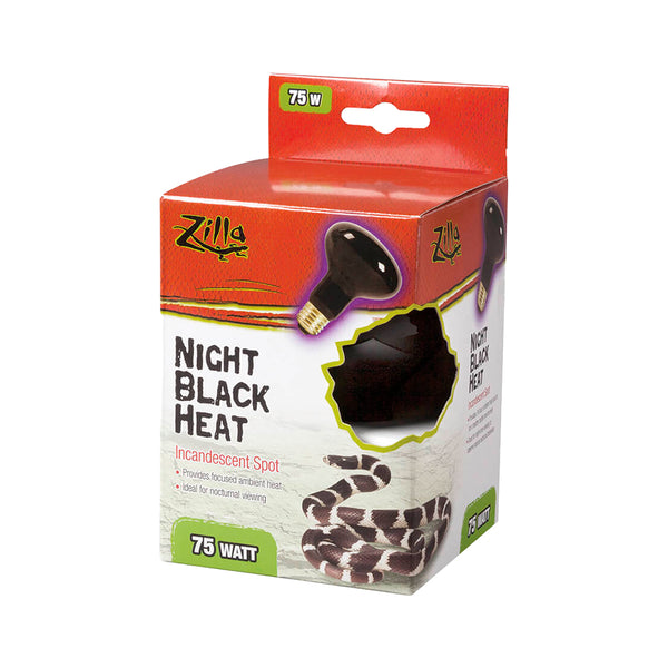 Front of Zilla Night Black Heat Incandescent Spot Bulb 75W