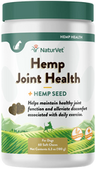NaturVet Hemp Joint Health Soft Chews for Dogs 60 Count 6.3-oz