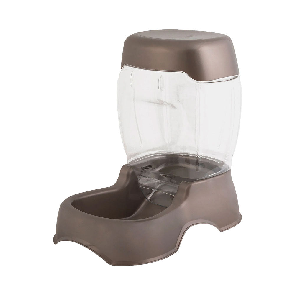 Front of Petmate Pet Cafe Automatic Dog & Cat Gravity Feeder Pearl Tan Large