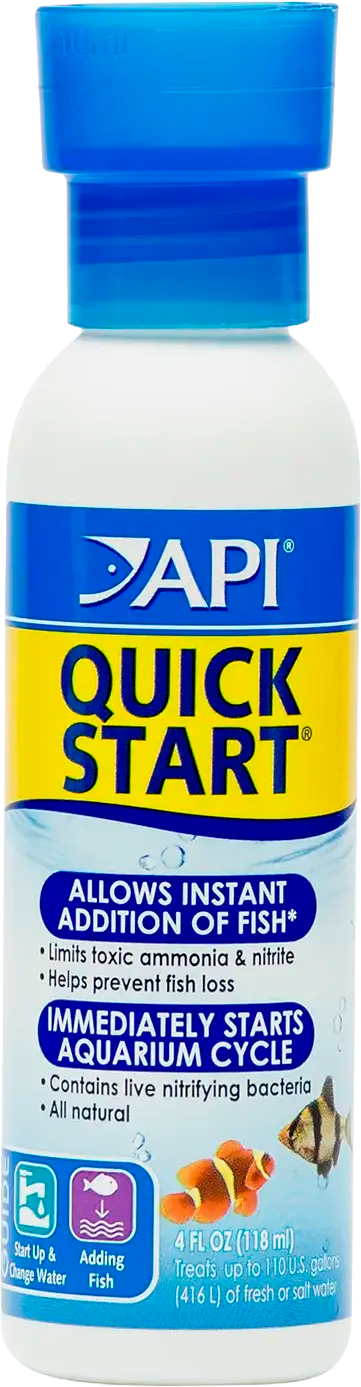 Front of API Quick Start Aquarium Water Conditioner 4-oz
