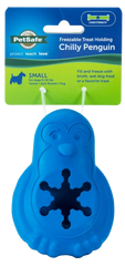 Busy Buddy Chilly Penguin Freezable Treat Holding Dog Toy Blue Small