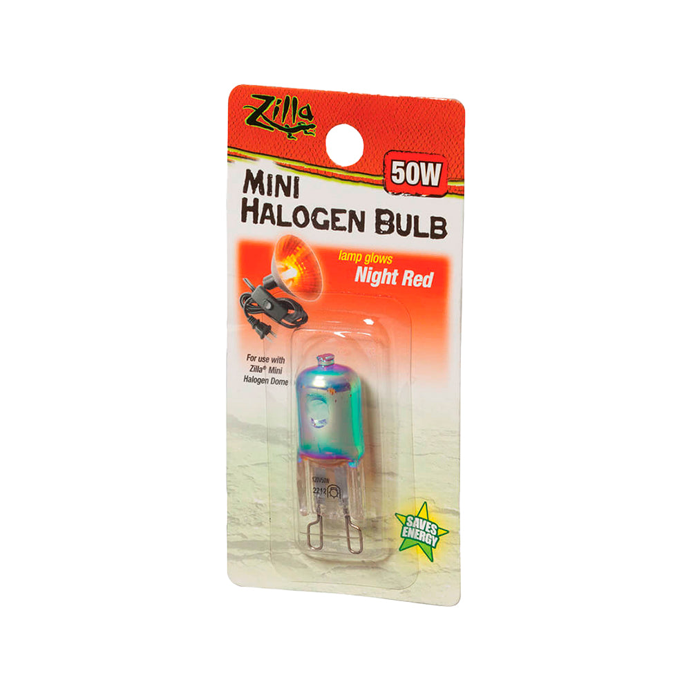 Front of Zilla Night Red Light & Heat Mini Halogen Bulb 50W