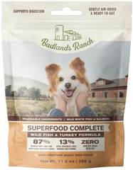 Badlands Ranch Superfood Complete Air-Dried Dog Food Wild Fish & Turkey 11.5-oz