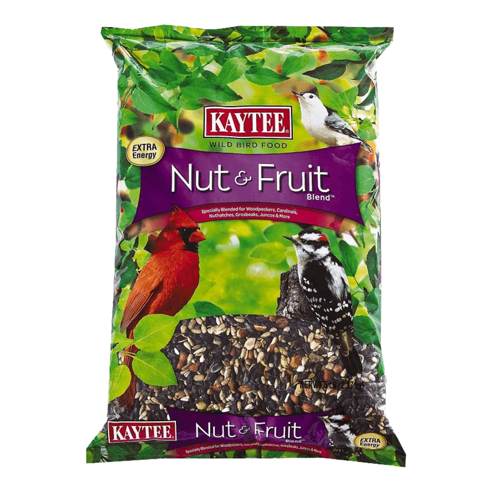 Front of Kaytee Nut & Fruit Blend Wild Bird Food 5-lb