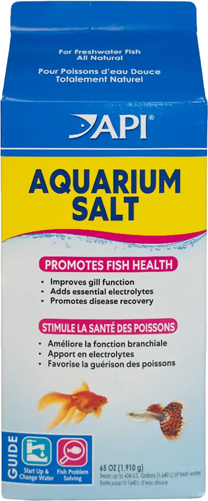 Front of API Freshwater Aquarium Salt 65-oz