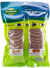 Busy Buddy Dog Treat Refill Rings Original Rawhide & Peanut Butter Variety Pack Size C 10.37-oz
