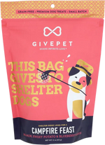Front of Givepet Campfire Feast Grain-Free Premium Dog Treats Salmon Sweet Potato & Blueberry 11-oz
