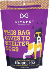 Givepet Dog House Rock Grain-Free Premium Dog Treats Bacon Peanut Butter & Banana 11-oz
