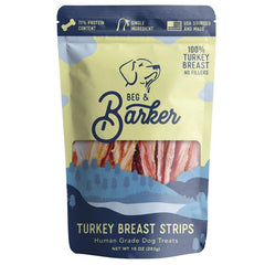 Beg & Barker Turkey Breast Strip Dog Jerky Treats 10-oz