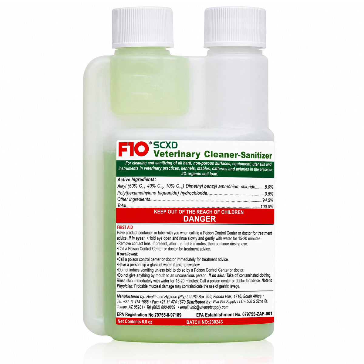 Front of F10SCXD Veterinary Cleanser – Sanitizer 200 ml