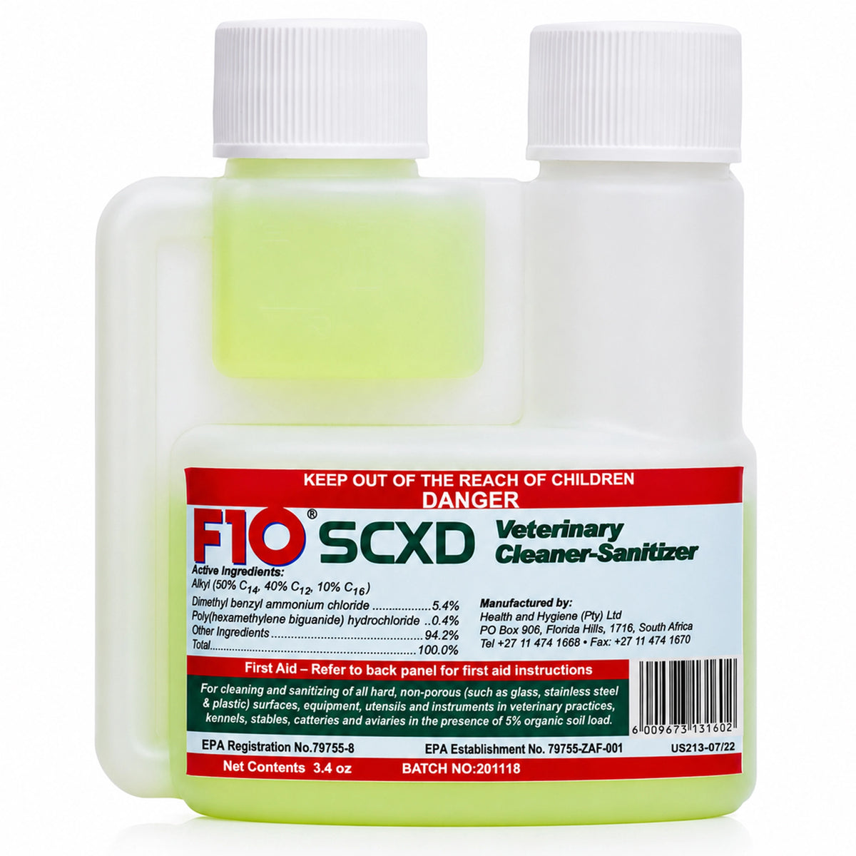 Front of F10SCXD Veterinary Cleanser – Sanitizer 100 ml