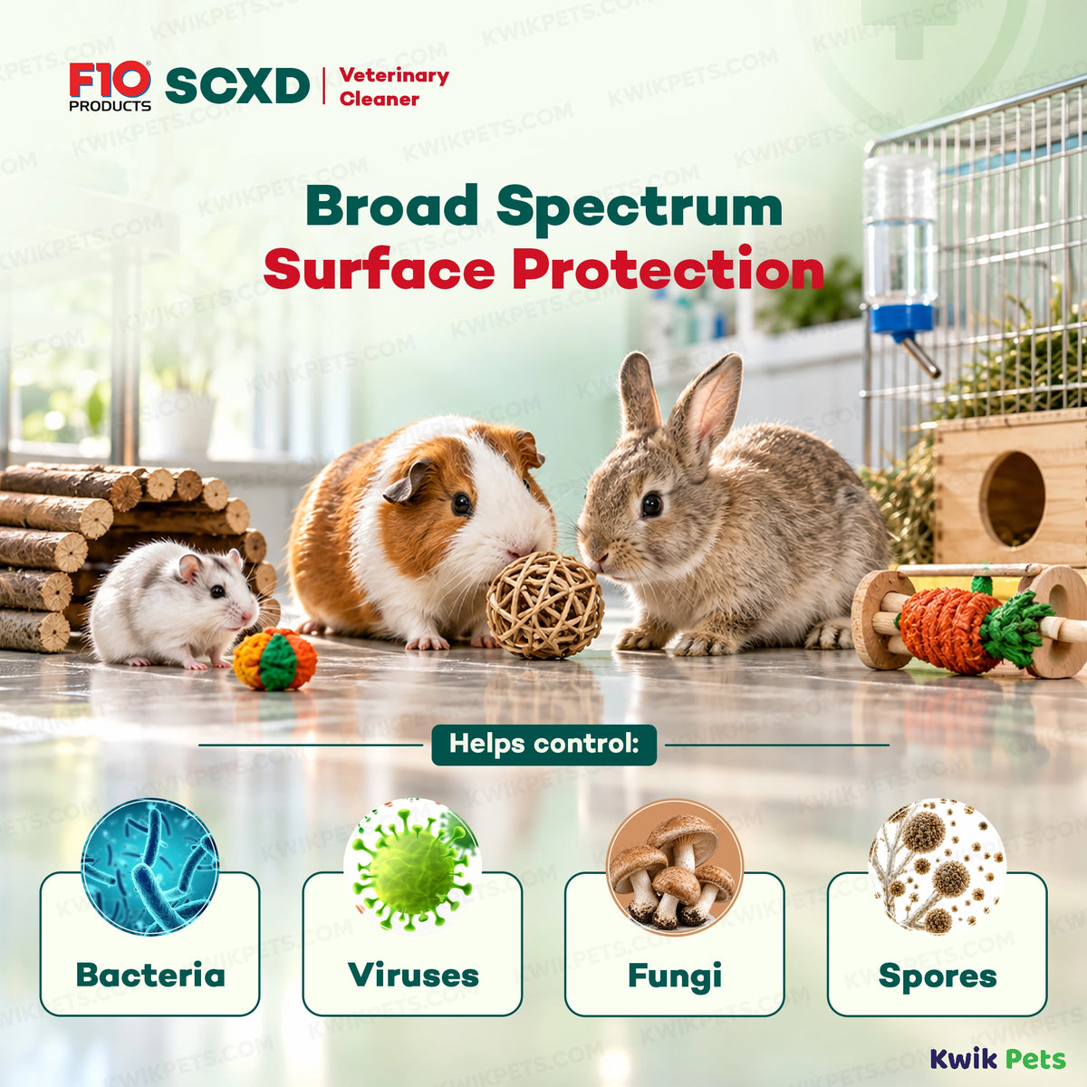 Information of F10SCXD Veterinary Cleanser – Sanitizer 1 liter
