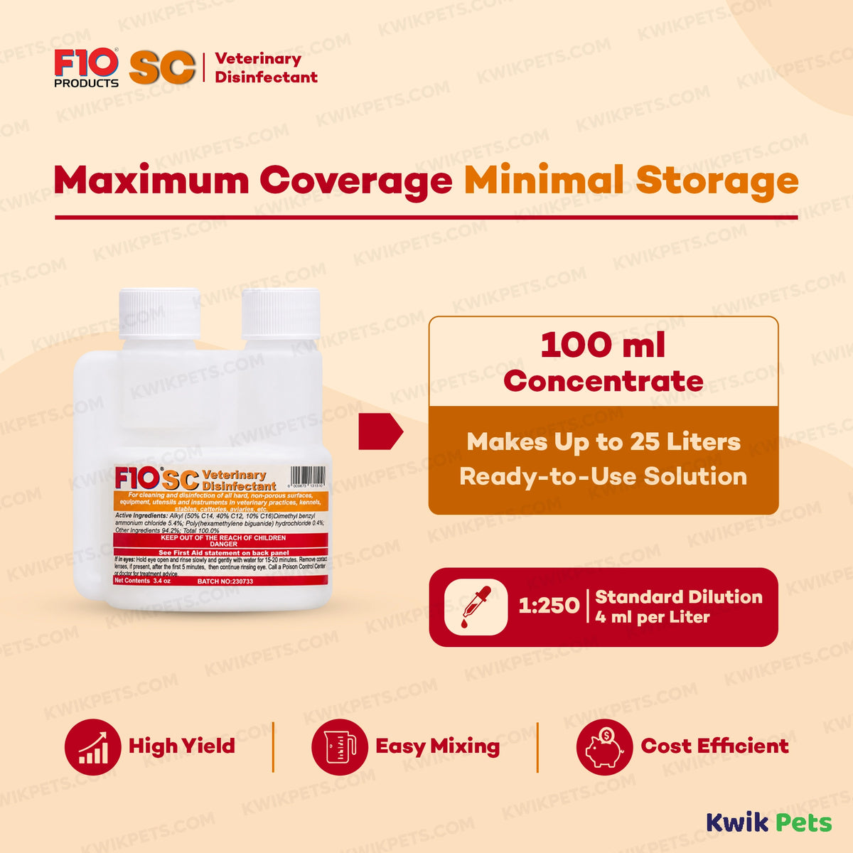 Information 4 of F10SC Veterinary Disinfectant 100 ml