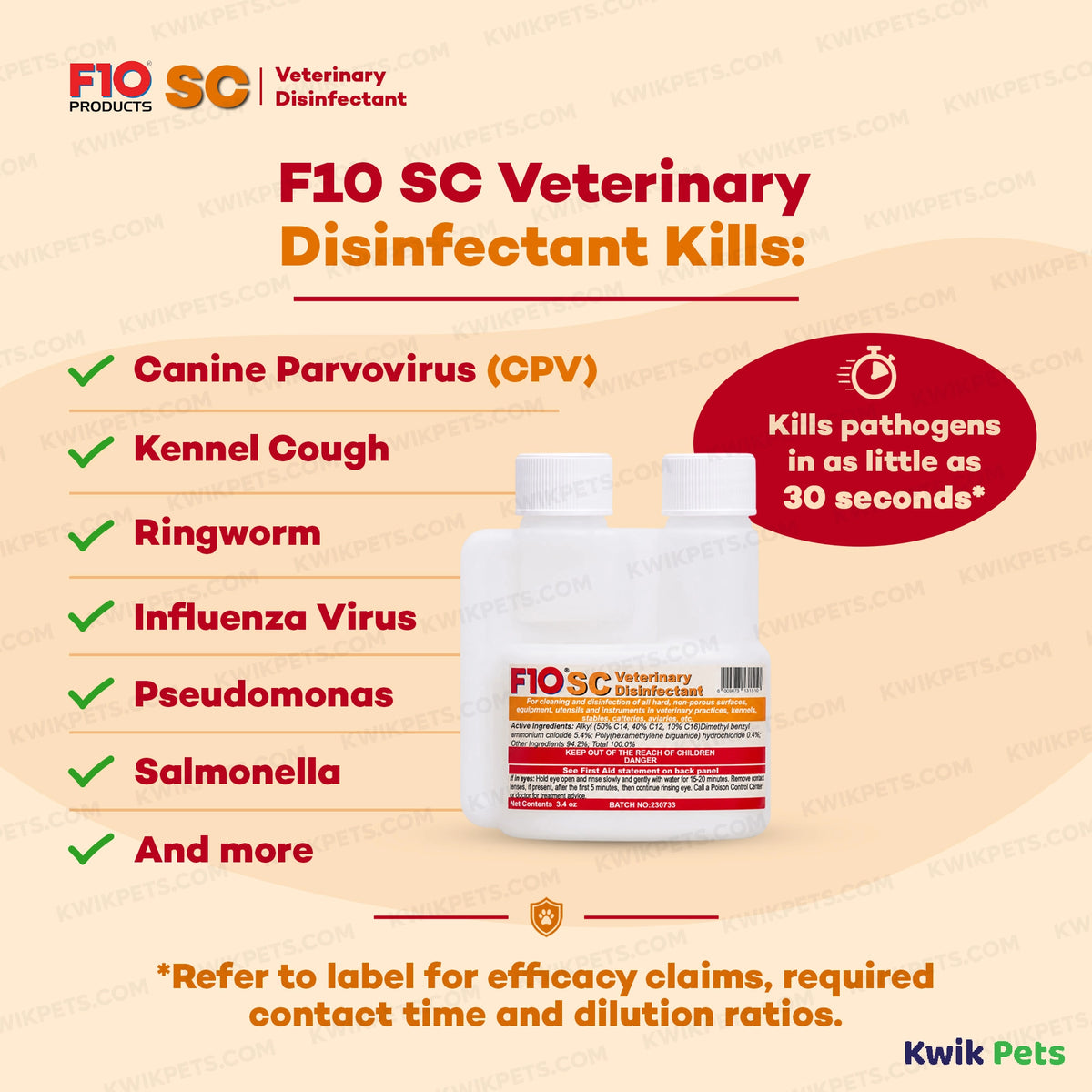 Information 6 of F10SC Veterinary Disinfectant 100 ml