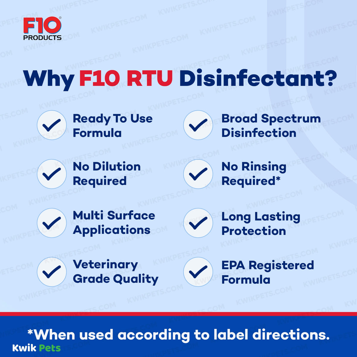 Information 8 of F10 Veterinary Disinfectant Ready to Use 1 Liter