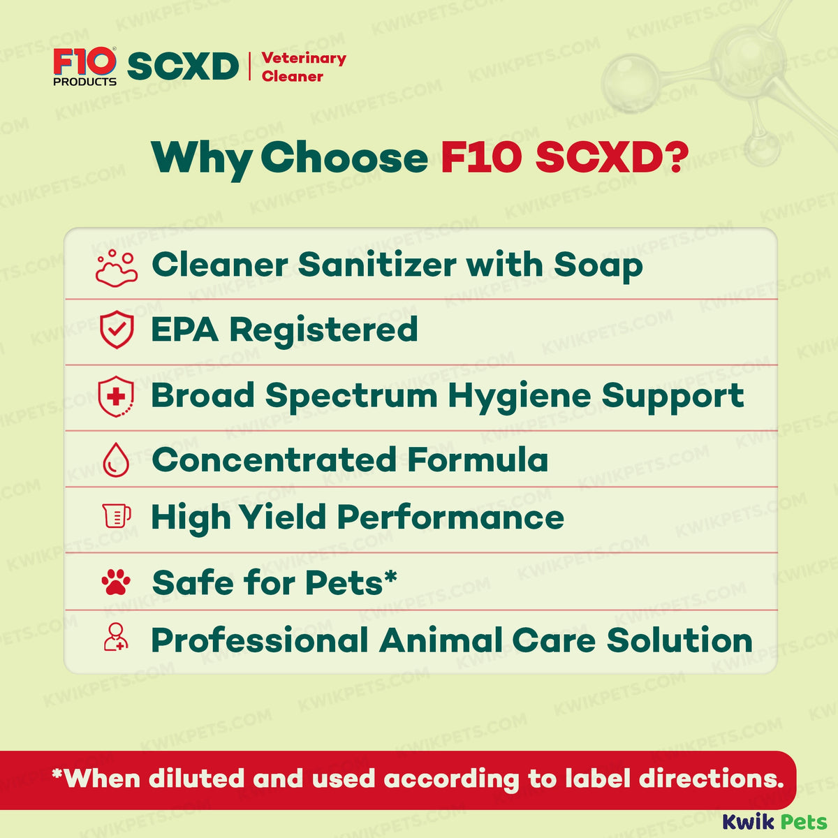 Information of F10SCXD Veterinary Cleanser – Sanitizer 200 ml
