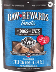 Northwest Naturals Raw Rewards Freeze Dried Dog & Cat Treats Chicken Heart 3-oz