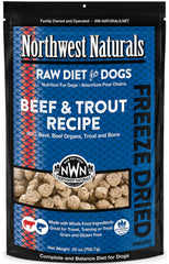 Northwest Naturals Freeze Dried Raw Diet Dog Food Beef & Trout Recipe 25-oz