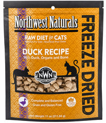 Northwest Naturals Freeze Dried Raw Diet Cat Food Duck Recipe 11-oz