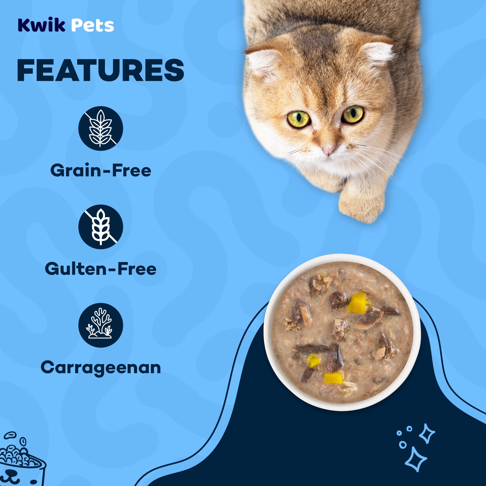 Features of Weruva B.F.F. OMG Chicken & Pumpkin Love Munchkin! Dinner in Gravy Wet Cat Food 2.8-oz