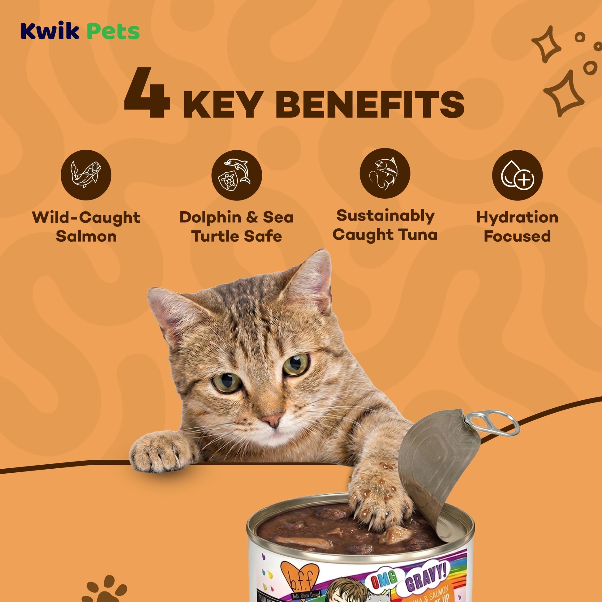 Key Benefits of Weruva B.F.F. OMG Tuna & Salmon Start Me Up Dinner in Gravy Wet Cat Food 5.5-oz