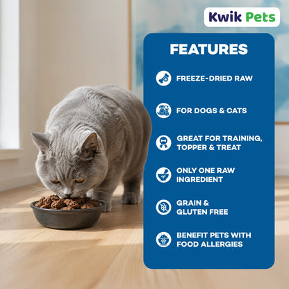 Features of Northwest Naturals Raw Rewards Freeze Dried Dog & Cat Treats Chicken Heart 3-oz