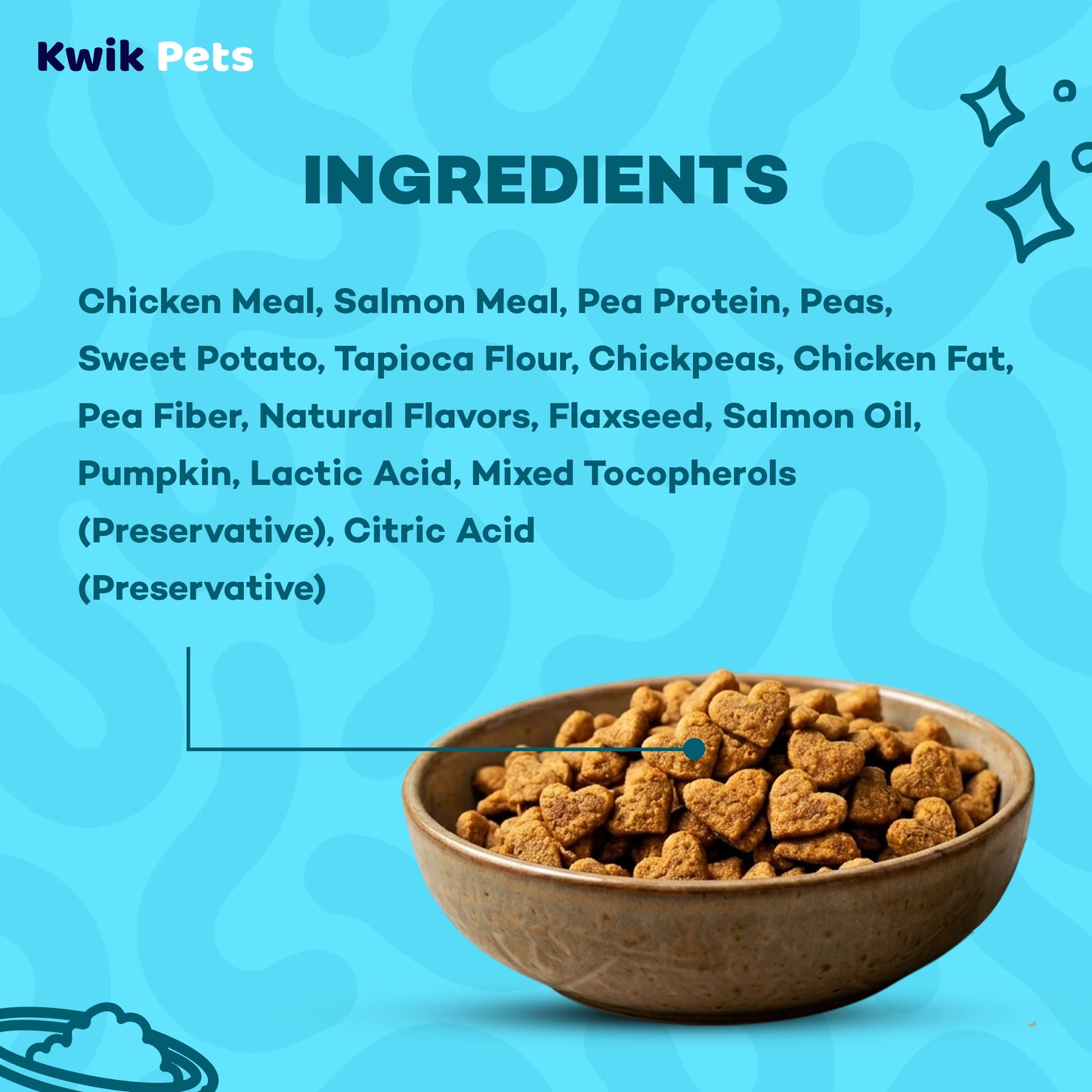 Ingredients info of Weruva B.F.F. Toodzies Crunchy Chicken & Salmon Cat Treats 2-oz