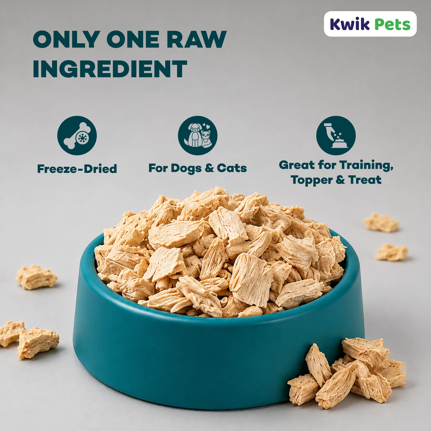Benefit of Northwest Naturals Raw Rewards Freeze Dried Dog & Cat Treats Chicken Breast 3-oz