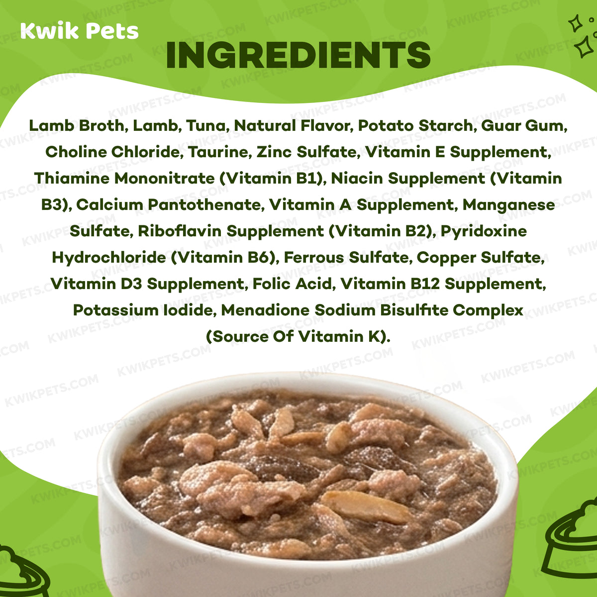 Nutrition of Weruva B.F.F. OMG Lamb & Tuna Shazaam! Dinner in Gravy Wet Cat Food Pouches 2.8-oz