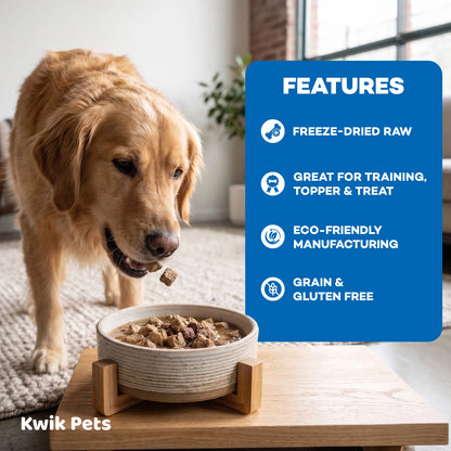 Features of Northwest Naturals Freeze Dried Raw Diet Dog Food Beef & Trout Recipe 25-oz