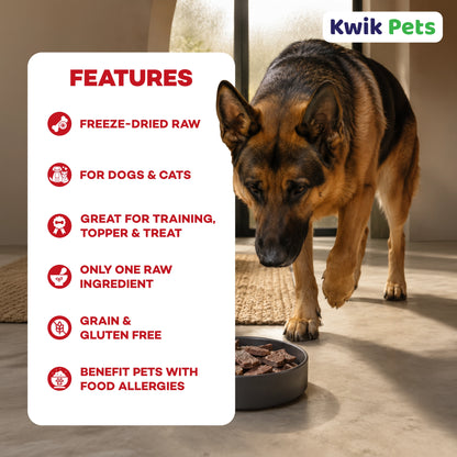 Feature of Northwest Naturals Raw Rewards Freeze Dried Dog & Cat Treats Beef Liver 3-oz