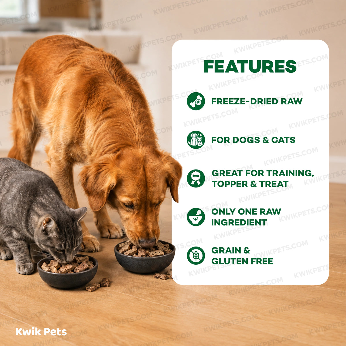 Features of Northwest Naturals Raw Rewards Freeze Dried Dog & Cat Treats Lamb Liver 3-oz
