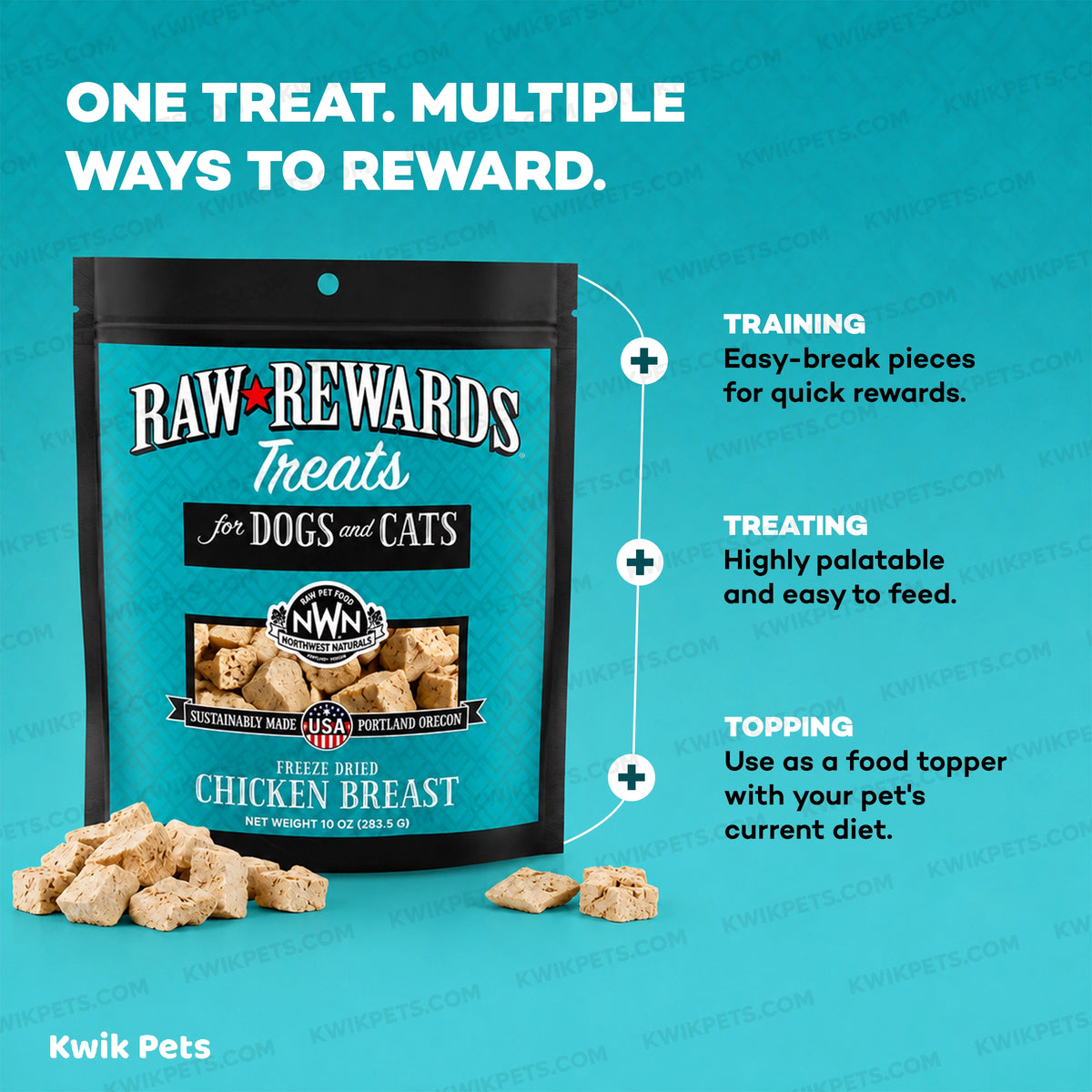 Benefits of Northwest Naturals Raw Rewards Freeze Dried Dog & Cat Treats Chicken Breast 10-oz