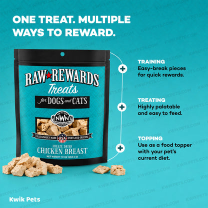 Benefits of Northwest Naturals Raw Rewards Freeze Dried Dog & Cat Treats Chicken Breast 10-oz