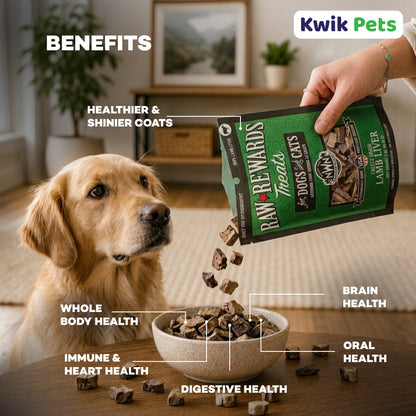 Benefits of Northwest Naturals Raw Rewards Freeze Dried Dog & Cat Treats Lamb Liver 3-oz