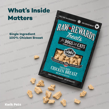 Ingredients info of Northwest Naturals Raw Rewards Freeze Dried Dog & Cat Treats Chicken Breast 3-oz