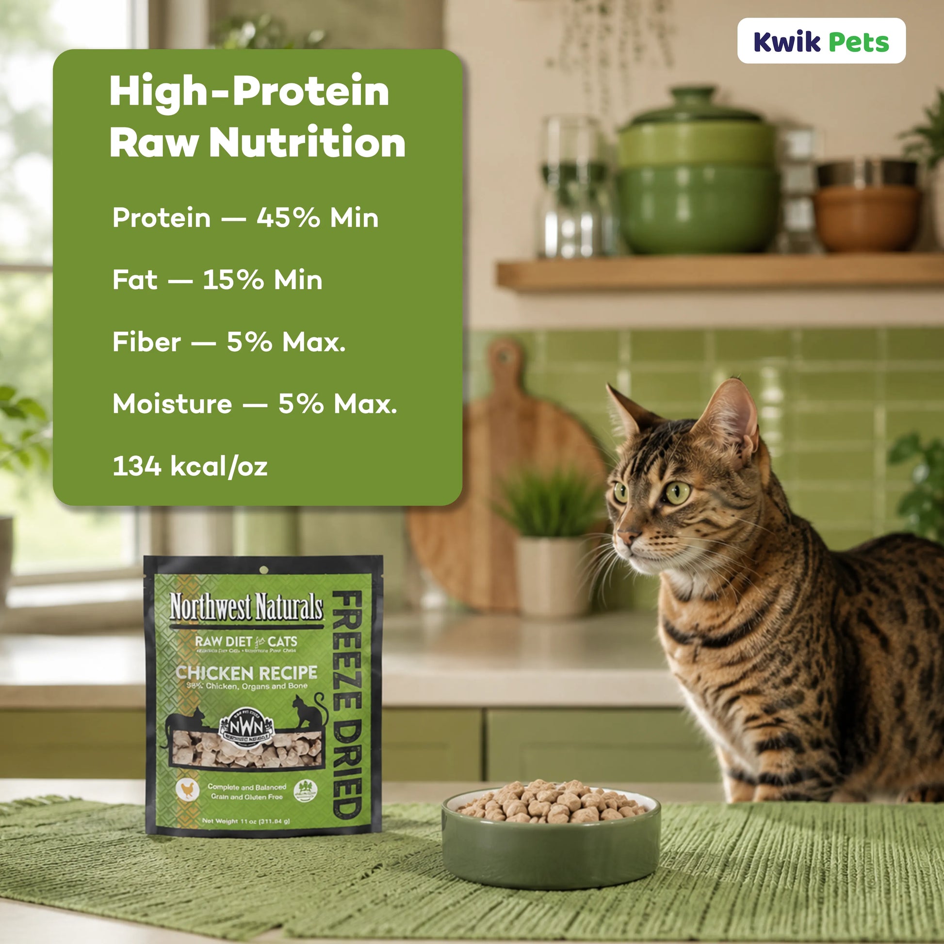 Benefit_2 of Northwest Naturals Freeze Dried Raw Diet Cat Food Chicken Recipe 11-oz