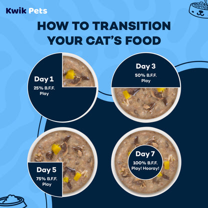Transition Guide of Weruva B.F.F. OMG Chicken & Pumpkin Love Munchkin! Dinner in Gravy Wet Cat Food 2.8-oz